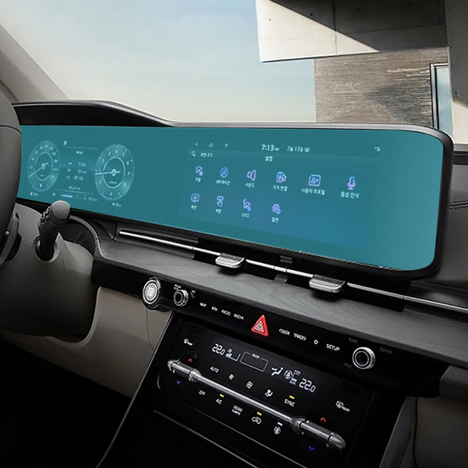 [오카] 4세대 카니발 KA4 호환 용품 파노라마 디스플레이 네비게이션 풀커버 보호 필름 스크래치 지문 방지, 1GB, 네비보호필름