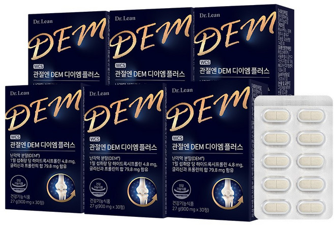[예약발송 3/30 출고][공식] 닥터린 관절엔 DEM 디이엠 플러스 난막DEM, 6개, 30정