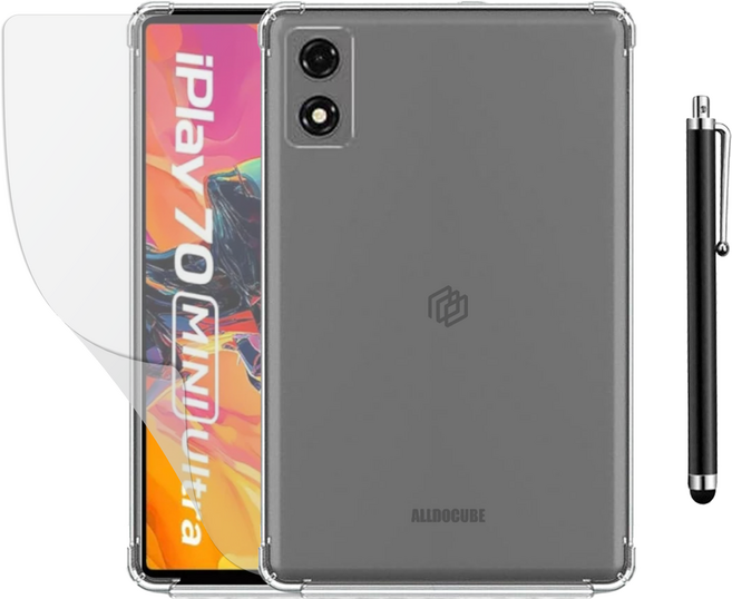 ALLDOCUBE Iplay70 Mini Ultra 투명 범퍼 케이스 + 저반사 액정필름 + 터치펜