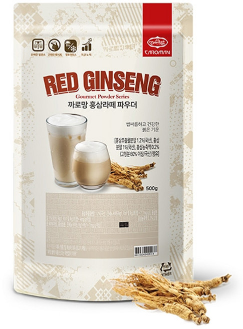 까로망 레드진홍삼라떼 파우더 500g 2개세트, 2개, 1개입