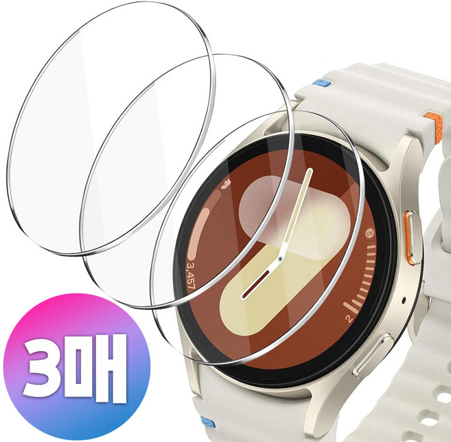 BULKON 1+1+1 갤럭시 워치 7 40mm 44mm 고투명 국산 PET 액정 보호 필름, 3개