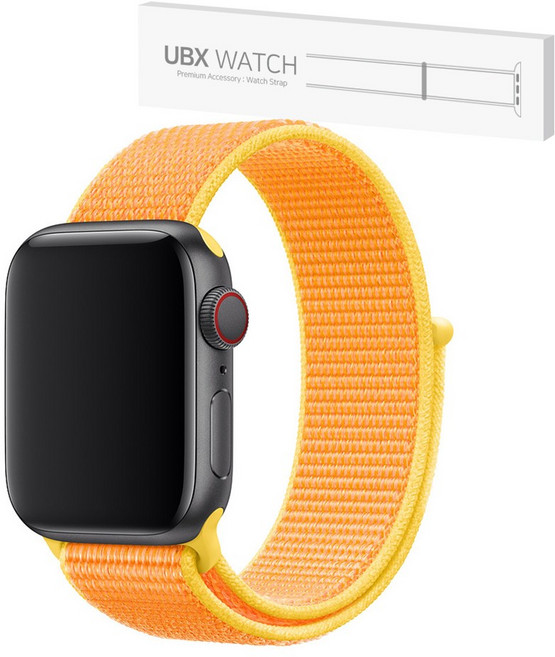 애플워치 호환 스포츠 루프 나일론 스트랩, 15. 카나리옐로우, 1개