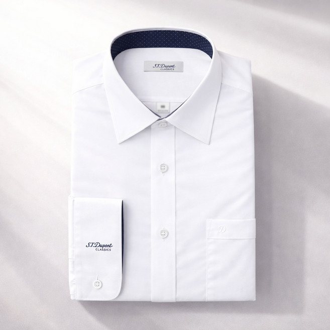 [백화점정품] 에스티듀퐁 남성 긴팔 와이셔츠 스판 배색 소매이니셜
