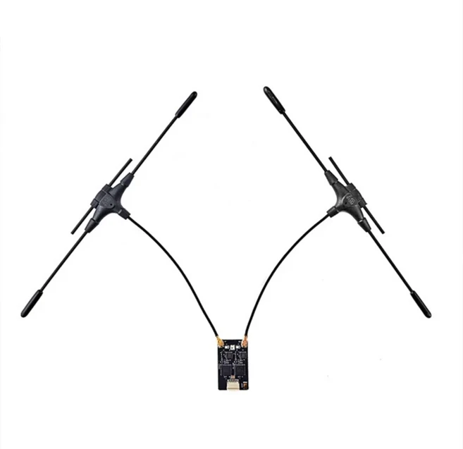 3CGRO-Gemini 2.4G/915Mhz 듀얼 ELRS 다양성 100Mw 수신기 - FPV RC 장거리 드론 쿼드콥터용 커넥터 1개, 01 Black, 01 Black