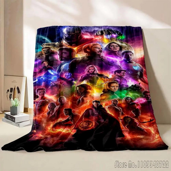 애니메이션 마벨 어벤져스 담요 솜털 던지기 성인 봉제 이불 소파 침대 생일 선물, A. Flannel 70x100cm, 12. 08, 1개