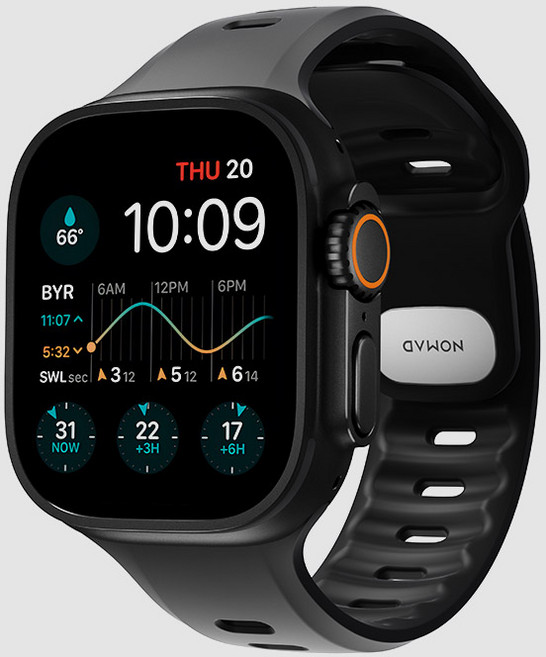노마드 애플워치 스포츠 템포 스트랩 블랙 49mm 울트라 2 3 남자 헬스 운동 러닝 방수 라이딩