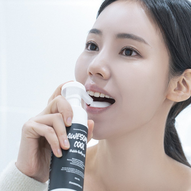 어썸쿨 버블 치약 충치균 박멸 구취 입냄새 제거 거품 여행용, 3개, 150ml