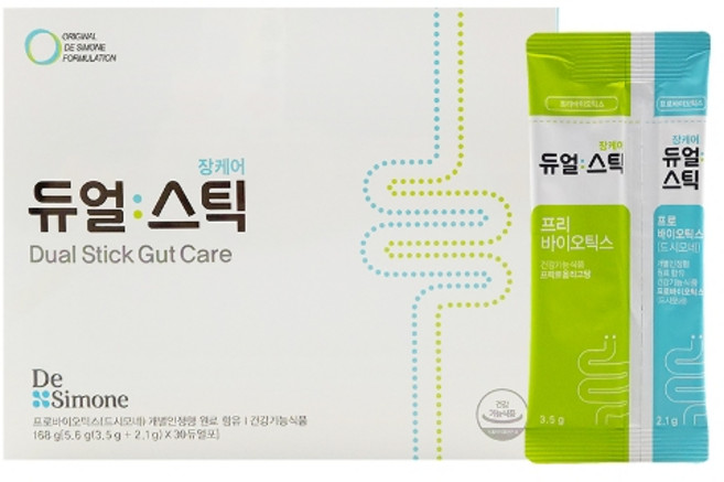 기타 드시모네 듀얼스틱 장케어 프로+프리 5.6g x 30포 1박스, 1개, 30회분