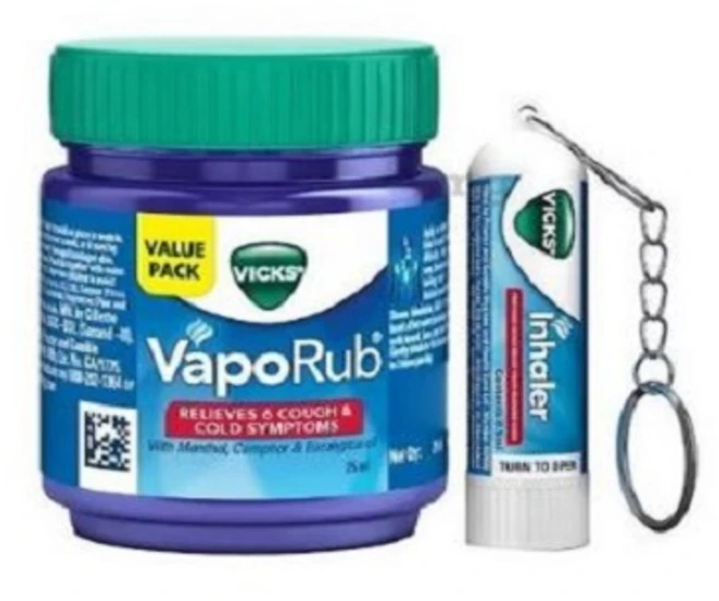 Vicks Combo Pack of Vaporub (25ml) & Inhaler (0.5ml), 1개, 25ml - 쿠팡