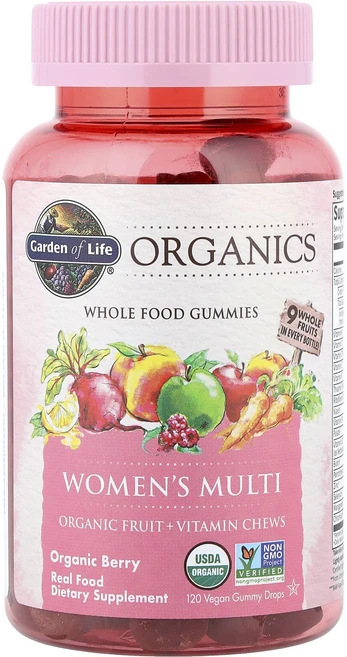 몸관리하세요 겨울입니다 Garden of Life 오가닉스 여성용 종합 구미젤리 유기농 베리 비건 구미젤리 드롭 120개 특별관리진행, 1개 - 쿠팡