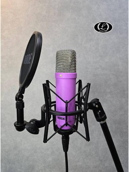 RØDE NT1 第 5 代 電容式麥克風套組 錄音用 含避震架 防噴罩, NT1 紫, 紫色, NT1A