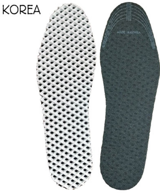 포푼 남성용 쿨 메쉬 소재 발바닥땀 억제 벌집 통풍 쿠션깔창 국내산, 1개