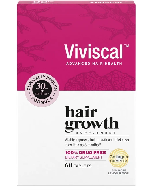 Viviscal Women's Hair Growth 비비스칼 여성 헤어 그로우쓰 콜라겐 컴플렉스 60정, 1개 - 쿠팡