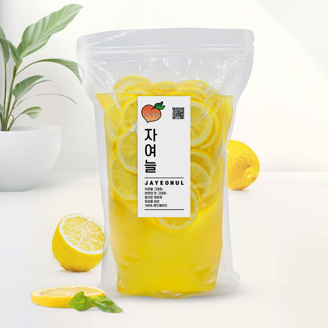 자여늘 청귤청 2kg 제주 청귤 카페 대용량 레몬 패션후르츠 오렌지 자몽 블루베리 망고 에이드, 레몬청, 정백당, 1개, 1개입