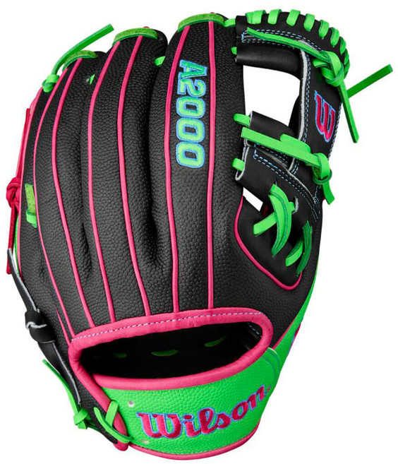 윌슨 썸머 A2000 내야 글러브 1786SS 11.5인치 블랙/네온 WBW10321811, 1개