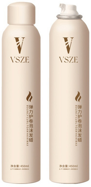 VSZE 彈力護卷泡沫髮蠟 塑捲蓬鬆Q彈 控油清爽, 1個, VSZE 彈力護卷泡沫髮蠟,單瓶裝