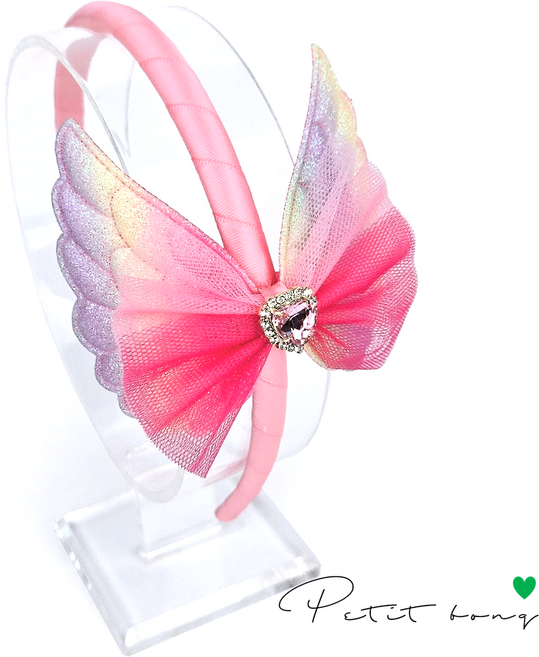 하트핑 오로라날개 헤어밴드 3색상 / 유아 유치원 초등 머리띠