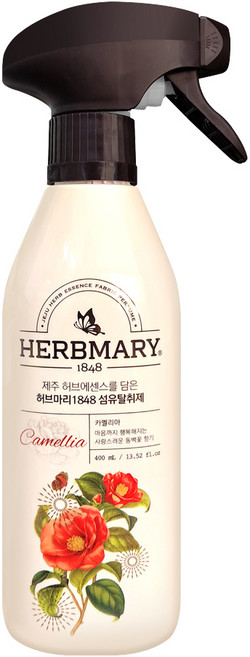 허브마리 1848 섬유탈취제 카멜리아 힐 본품, 400ml, 1개