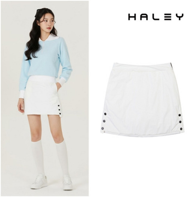 [헤일리] 골프 여성 스냅 포인트 A라인 패딩 큐롯 스커트 HWAWK1606