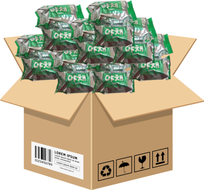 롯데 야채 크래커 신제품 (개별포장), 41.5g, 12개