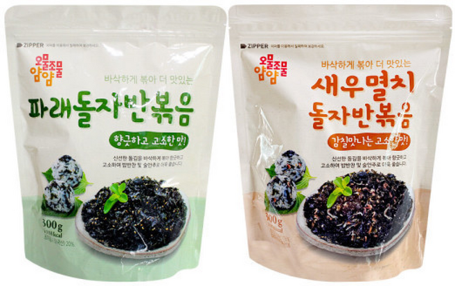 오물조물얌얌 파래 +새우멸치 (김자반), 1개, 300g