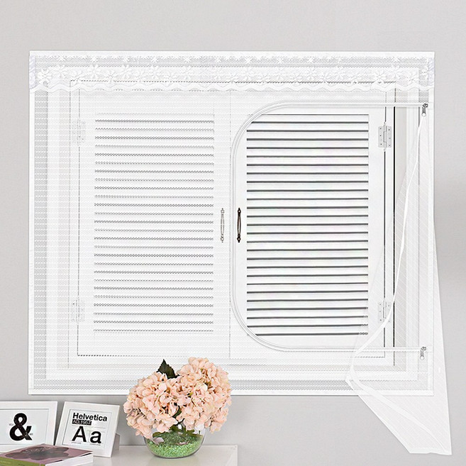 다샵 창문형 지퍼식 모기장, 화이트