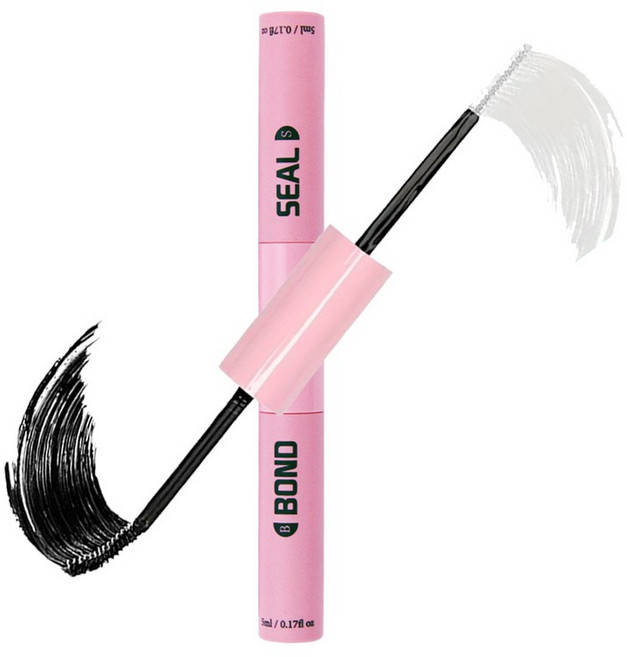듀얼 헤드 세분형 속눈썹 접착제 빠른 건조 순하고 자극 없음 프라이머 강화로 지속력 우수 세안 쉽고 고정력 탁월, 1개, New Pink Bond and Seal
