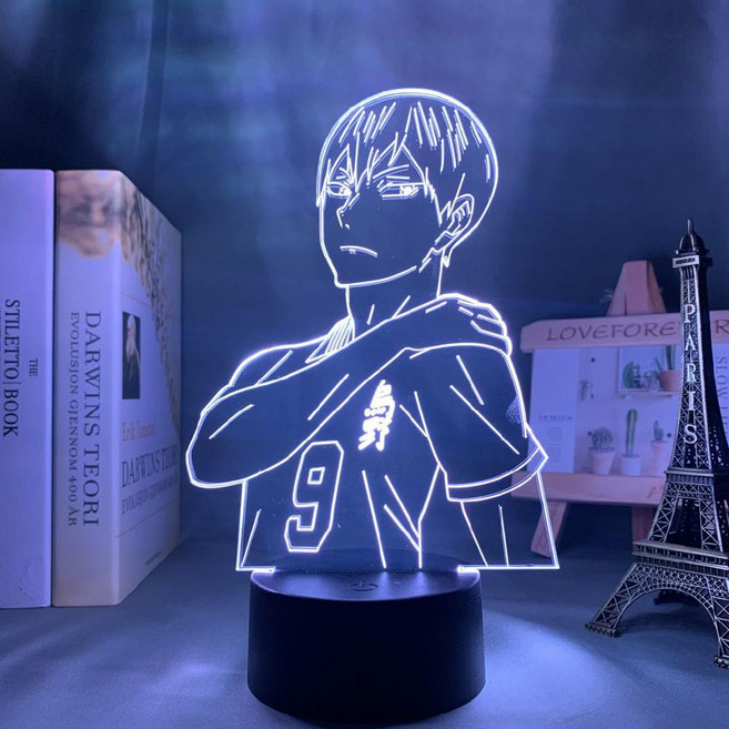 하이큐!! 애니메이션 피규어 7컬러 스탠딩 라이트 터치 무드등 조명 장식, 옵션 H