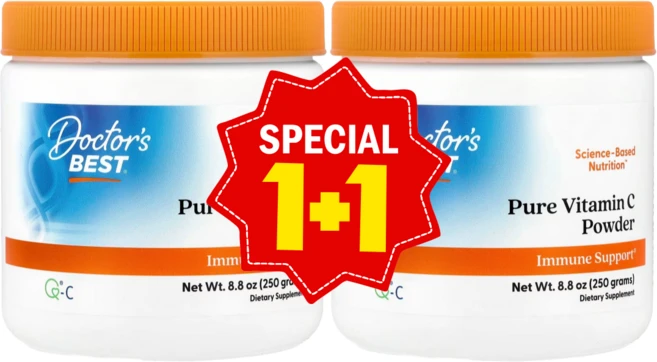 1+1 닥터스베스트 순수 비타민C 분말 1000mg Q®-C 함유 250g 아스코르브산 글루텐 프리 / 해외직구 미국정품, 2개 - 쿠팡