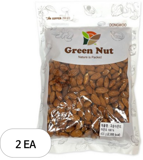 그린너트 구운 아몬드, 400g, 2개