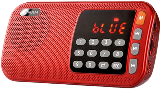 아남 효도라디오 ATX-25 USB음원인식 블루투스모드 휴대용 FM라디오, 레드