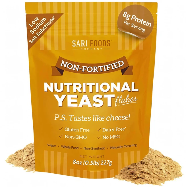 사리 푸드 - 비강화 영양 효모 플레이크 680g 또는 2 Non Fortified Nutritional Yeast Flakes Whole Foods Based Protein, 227g, 1개 - 쿠팡