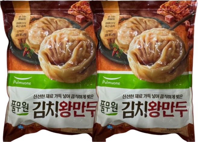 풀무원 김치왕만두 1.4kg, 2개