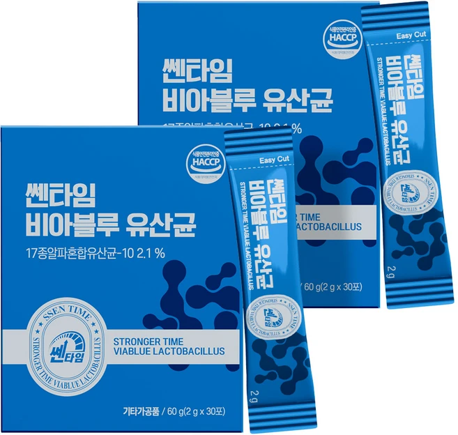쎈타임 비아블루 전립선 유산균, 2개, 30회분 - 쿠팡