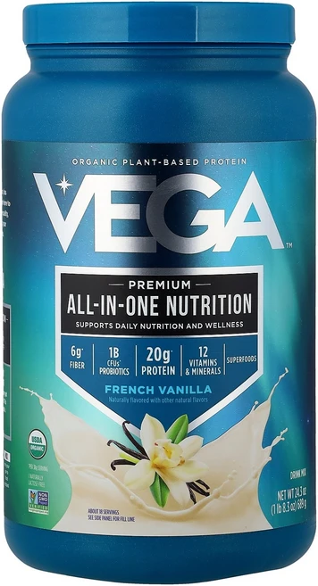 Vega Premium All-In-One Nutrition French Vanilla 1 lb 8.3 oz (689 g), Vega, Premium, All-In-One Nutr - 쿠팡