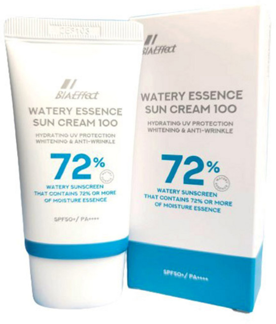 비아이펙트 수분 에센스 선크림 100 SPF50+ PA++++ (주름개선 미백 자외선차단 3중기능성) 30ml, 2개