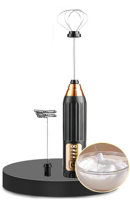 전동 우유거품기 커피 휴대형 핸디 전동 휘핑기, 블랙
