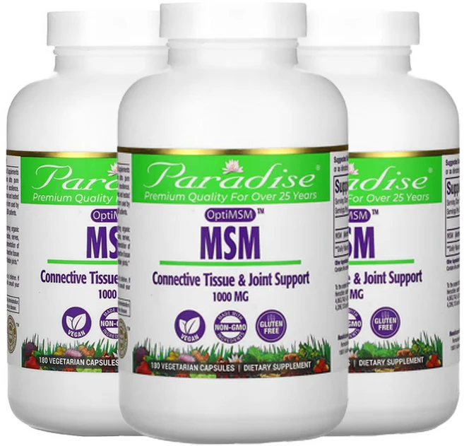 파라다이스허브 MSM 1 000mg 베지 캡슐 180정, 3개 - 쿠팡