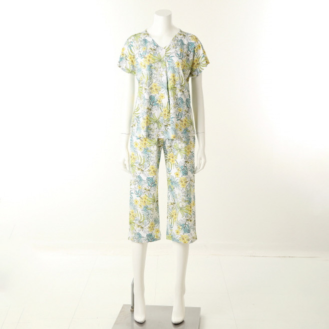 비너스 역시즌 초특가!! 품절임박 시원한 폴리스판 하와이언 꽃나염 홈웨어세트 GR