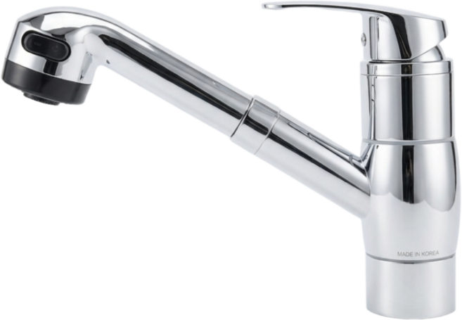 국산 고급형 원홀 씽크 수전 전면핸들 타입, 1개