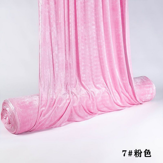 婚慶 多色選擇 背景布幕布, 粉色加厚金絲絨布料【廠家直銷整卷更優惠】,1.6米寬66米長【多拍連起來整條發】