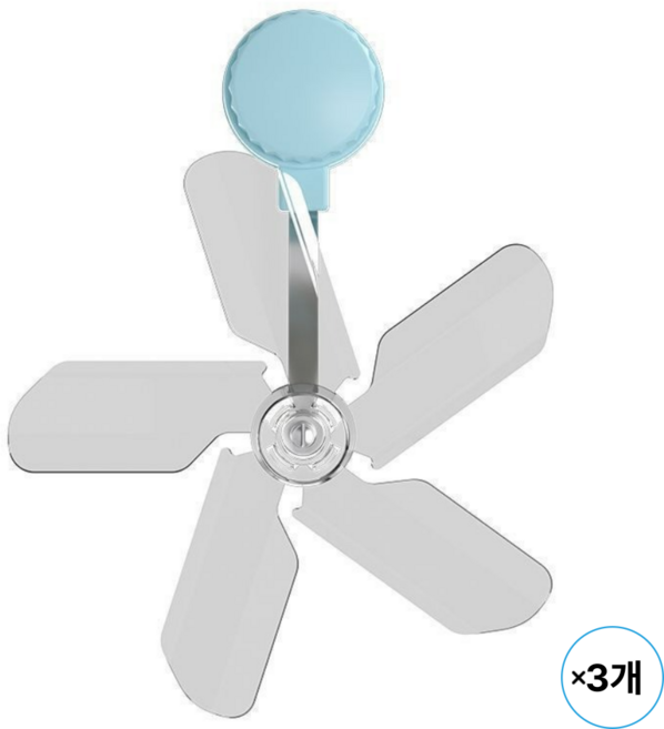 봐나나 무동력에어컨바람개비 벽걸이에어컨실링팬 날개 바람막이 순환팬블루(3개), 1세트, 블루