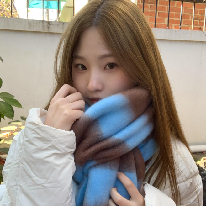 블루씨티 디서넌트 폭닥 스트라이프 롱 머플러 목도리