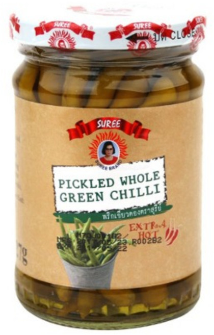 레드칠리피클(227g ) / 수리 빨강 붉은고추절임 SUREE Pickled Whole Chili RED, 227g, 5개