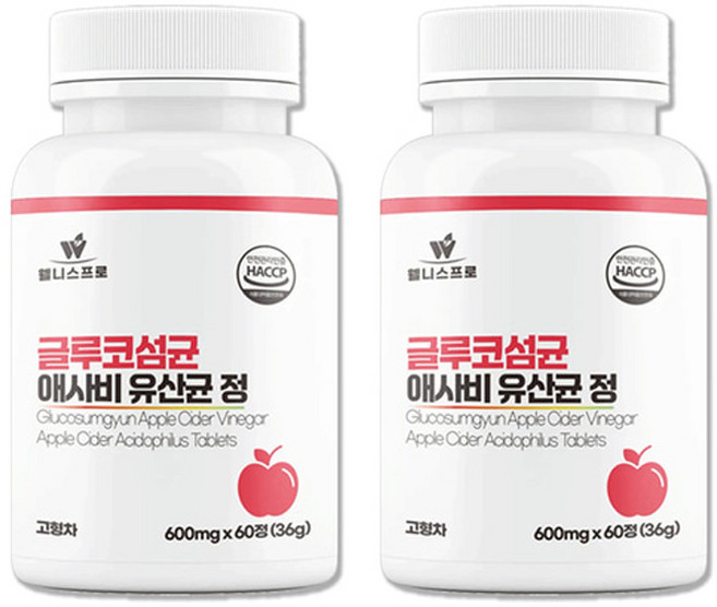 웰니스프로 글루코섬균 웰프 애사비, 2박스, 60정