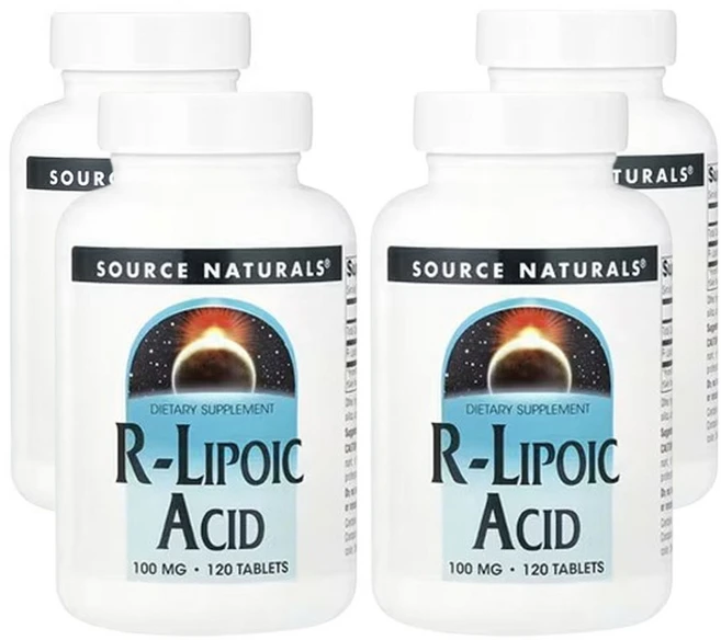 소스내츄럴스 r-리포산 100mg, 4개, 120정 - 쿠팡