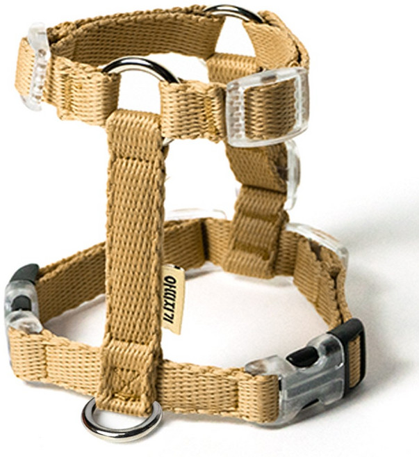 아띠지기 반려동물 H형 하네스 가슴줄, 올베이지, 1개