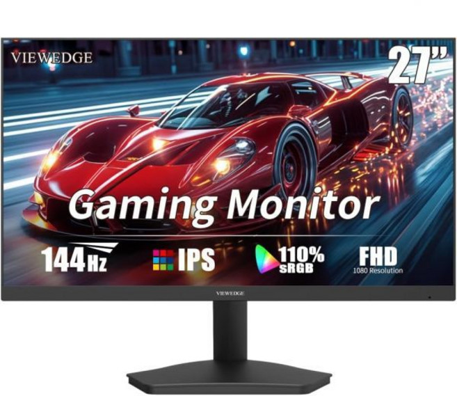 Viewedge 24인치 게이밍 모니터 (240Hz VA 패널 1ms 응답 속도 FHD 1080p HDR 10 지원 sRGB 110% 블루라이트 필터 HDMI 2개, 27 inch 144Hz, 1080p 144Hz