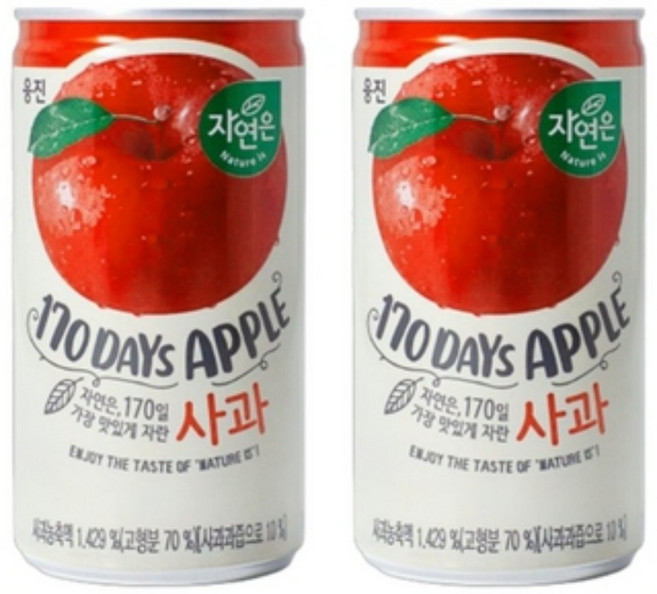 웅진 자연은 사과, 180ml, 90개