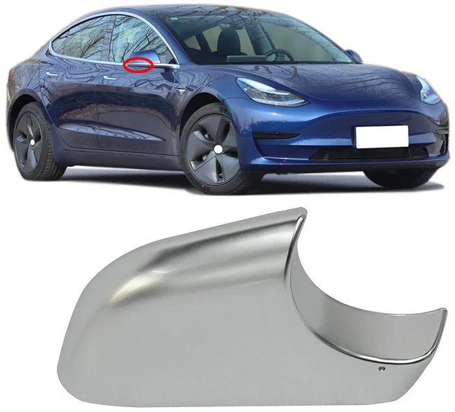 호환 테슬라 모형 3 22용 차량 측면 도어 윙 후방 미러 하단 커버 홀더 크롬 2287.3005 2287.3006